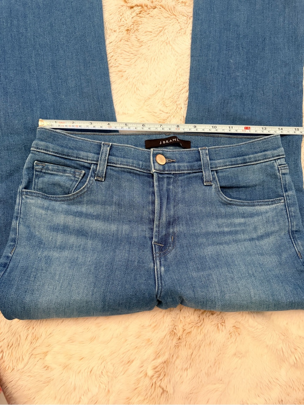 👖 J Brand Selena Cropped Kick Flare Bootcut Light Blue Jeans Y2K Quiet Luxury - Picture 13 of 15